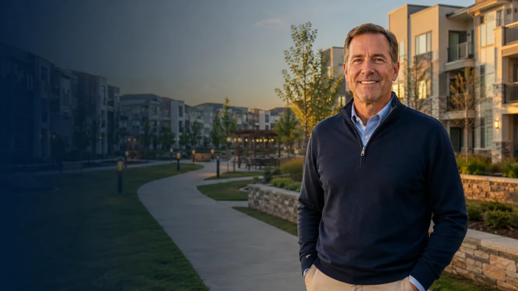 Jetstream Private Equity Founder at Luxury Multifamily Community at Dusk | Jetstream Private Equity